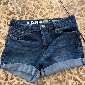 S.O.N.G. Women's Denim Shorts - Dark Blue